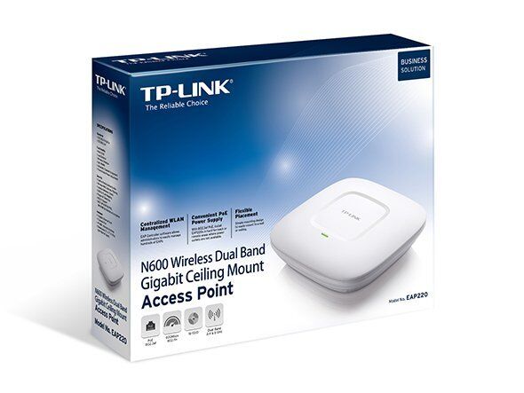 TP-Link TL-EAP220 N600 Wireless Gigabit Ceiling Mount Access Point
